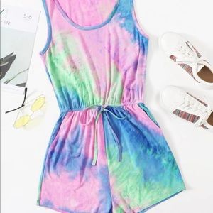 Tie dye romper, size large